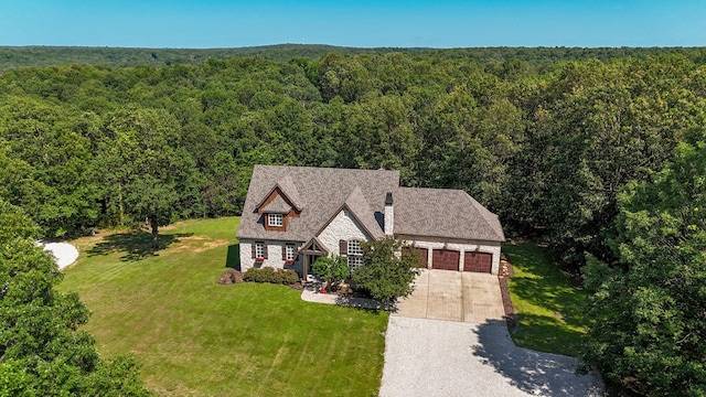 7607 N Angler Ln, Strafford, MO 65757 - view from above of property featuring a forest