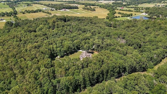 7607 N Angler Ln, Strafford, MO 65757 - aerial overview of property's location featuring a heavily wooded area and a nearby body of water