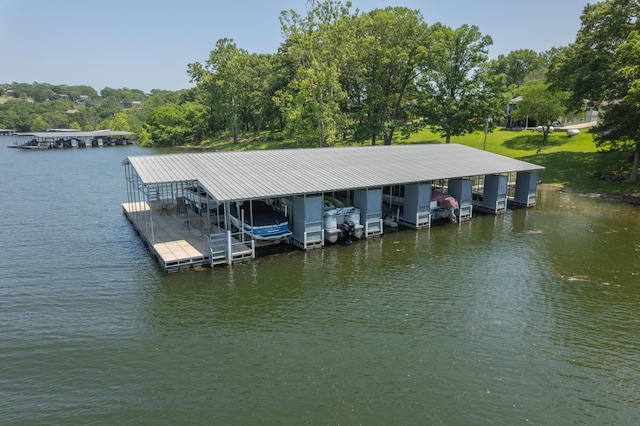 26307 Twin Rivers Dr, Shell Knob, MO 65747 - dock with boat lift and a water view