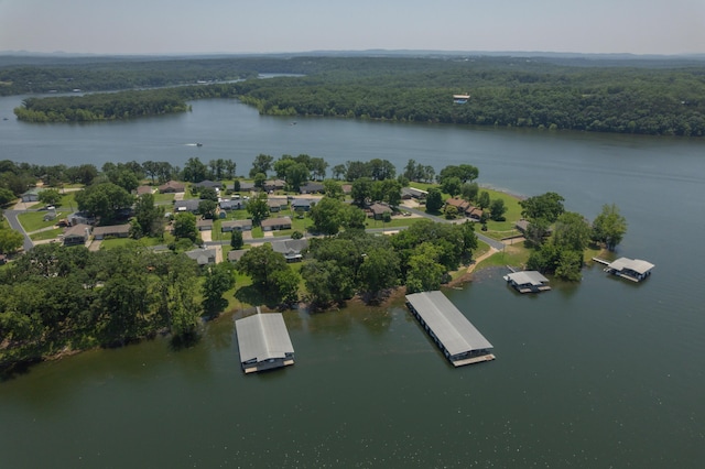 26307 Twin Rivers Dr, Shell Knob, MO 65747 - aerial view of property and surrounding area with a nearby body of water and a heavily wooded area