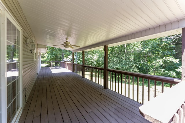 29474 Farm Rd Unit 1260, Golden, MO 65658 - wooden deck featuring a ceiling fan