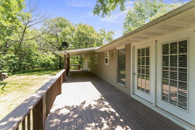 29474 Farm Rd Unit 1260, Golden, MO 65658 - wooden deck featuring a yard