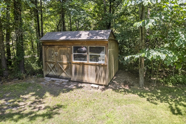 29474 Farm Rd Unit 1260, Golden, MO 65658 - view of shed featuring a view of trees