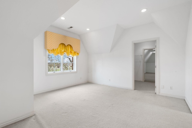 4156 E Division St, Springfield, MO 65802 - additional living space featuring carpet flooring, lofted ceiling, and recessed lighting