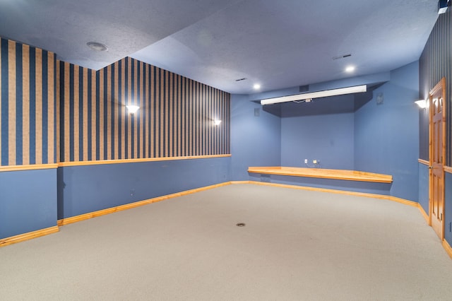 4156 E Division St, Springfield, MO 65802 - finished below grade area with carpet floors and a textured ceiling
