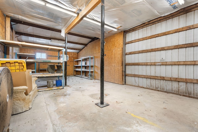 4156 E Division St, Springfield, MO 65802 - basement with a garage and a workshop area