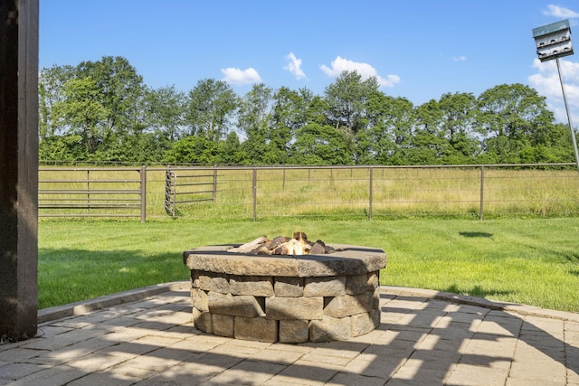 4156 E Division St, Springfield, MO 65802 - view of patio / terrace with an outdoor fire pit