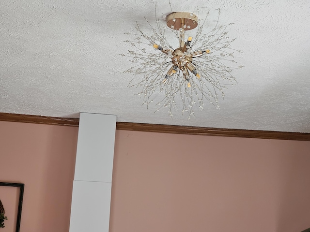 312 W Locust St, Aurora, MO 65605 - detailed view of ornamental molding and a textured ceiling