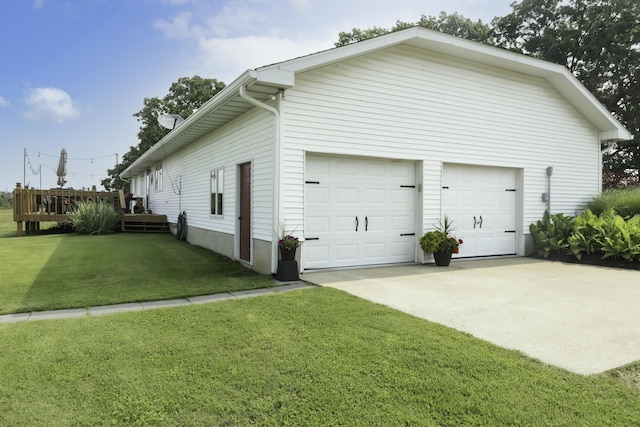 249 State Highway 73, Macks Creek, MO 65786 - view of property exterior featuring a wooden deck and a yard