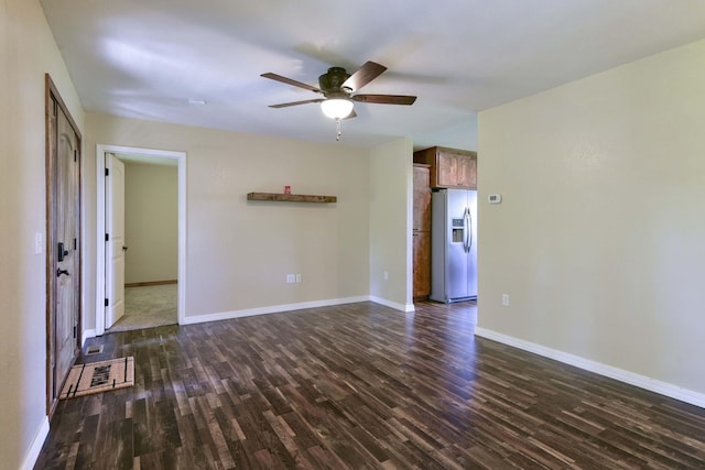 18054 State Highway 39, Aurora, MO 65605 - unfurnished room featuring dark wood finished floors and a ceiling fan