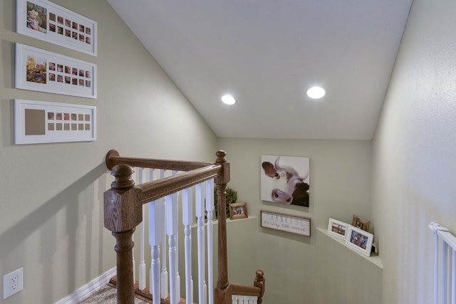 105 Deer Run, Willard, MO 65781 - stairway with vaulted ceiling and recessed lighting