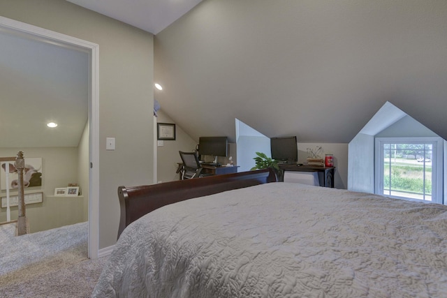 105 Deer Run, Willard, MO 65781 - bedroom with carpet floors, vaulted ceiling, and recessed lighting
