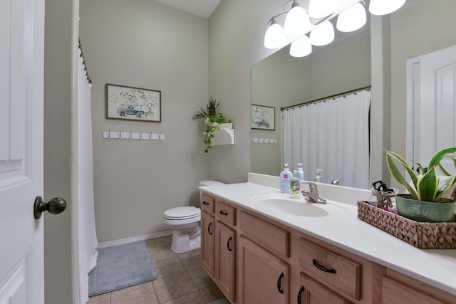 105 Deer Run, Willard, MO 65781 - bathroom featuring vanity, tile patterned flooring, and a chandelier