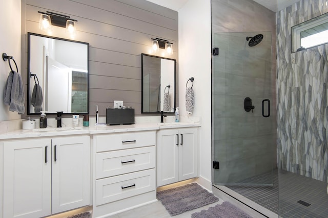 3733 E Hutcheson Ave, Springfield, MO 65802 - full bath with double vanity and a shower stall