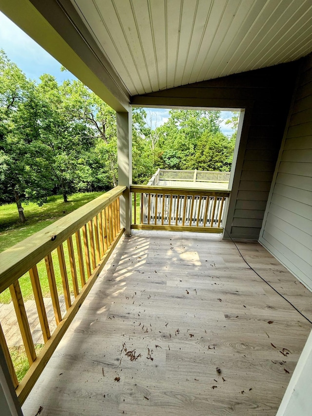 48 Galatians Ln, Reeds Spring, MO 65737 - wooden terrace featuring view of scattered trees