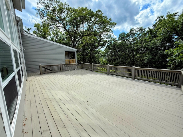 48 Galatians Ln, Reeds Spring, MO 65737 - wooden deck with view of wooded area