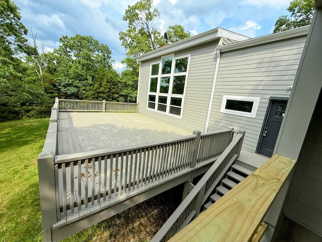48 Galatians Ln, Reeds Spring, MO 65737 - deck featuring a lawn
