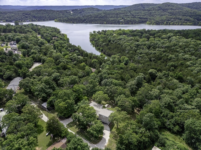 48 Galatians Ln, Reeds Spring, MO 65737 - aerial view of a heavily wooded area and a water and mountain view