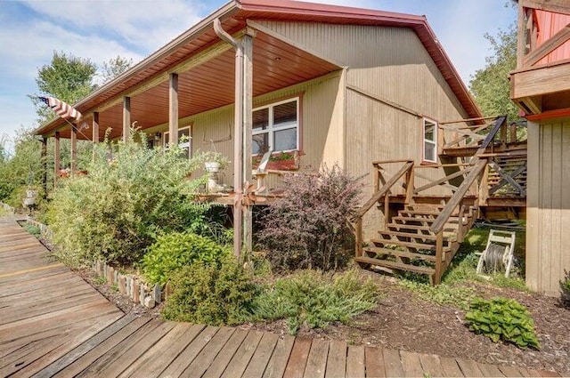 31 Mulberry Ln, Buffalo, MO 65622 - view of property exterior featuring stairs and a deck
