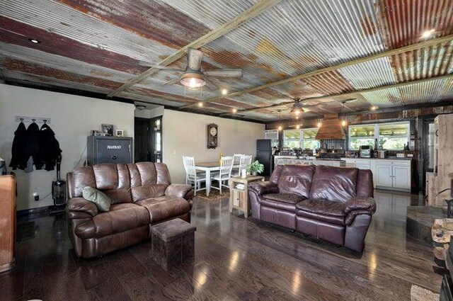 31 Mulberry Ln, Buffalo, MO 65622 - living room featuring a ceiling fan and wood finished floors