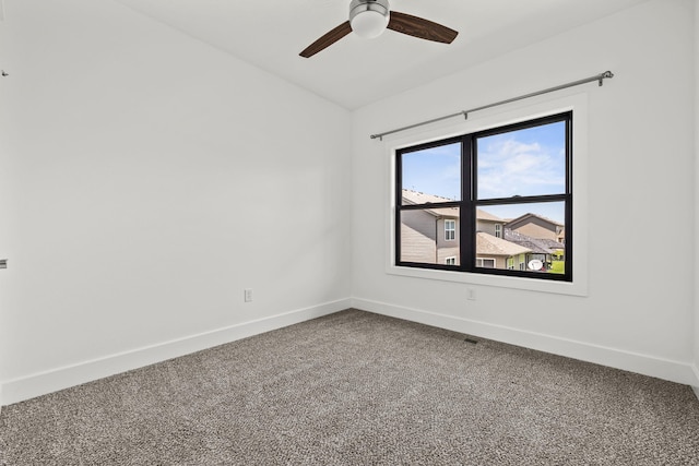 1305 W Ragweed Ct, Ozark, MO 65721 - carpeted spare room with a ceiling fan and vaulted ceiling