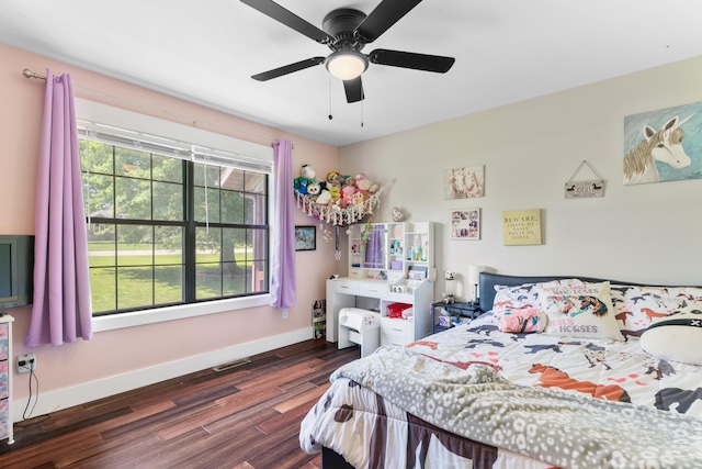 241 Sage Rd, Ozark, MO 65721 - bedroom featuring dark wood finished floors and a ceiling fan