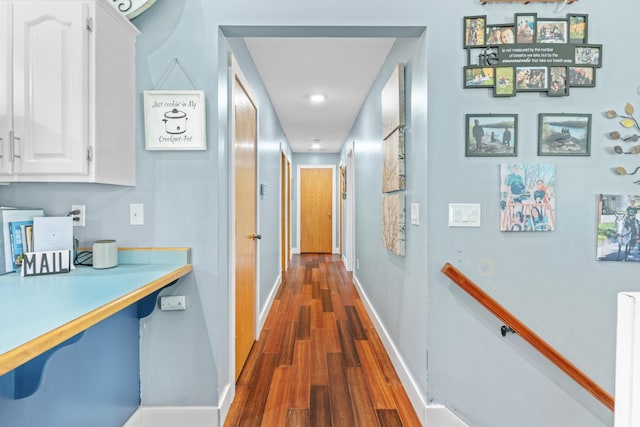 241 Sage Rd, Ozark, MO 65721 - hall with dark wood-style floors and baseboards