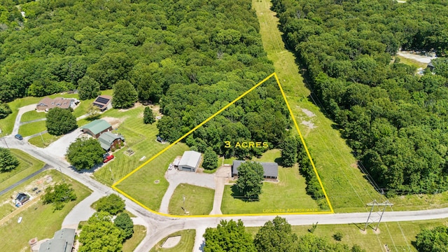 241 Sage Rd, Ozark, MO 65721 - aerial overview of property's location with a forest and property boundaries highlighted