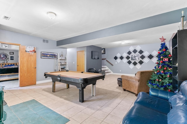241 Sage Rd, Ozark, MO 65721 - recreation room with billiards table and light tile patterned floors