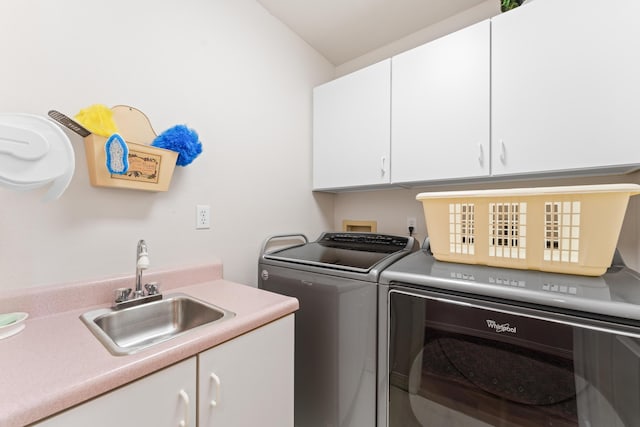 200 Eagle Pointe Dr, Branson, MO 65616 - laundry area featuring washer and dryer and cabinet space