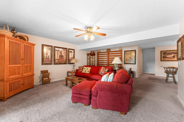 200 Eagle Pointe Dr, Branson, MO 65616 - living room featuring carpet and a ceiling fan