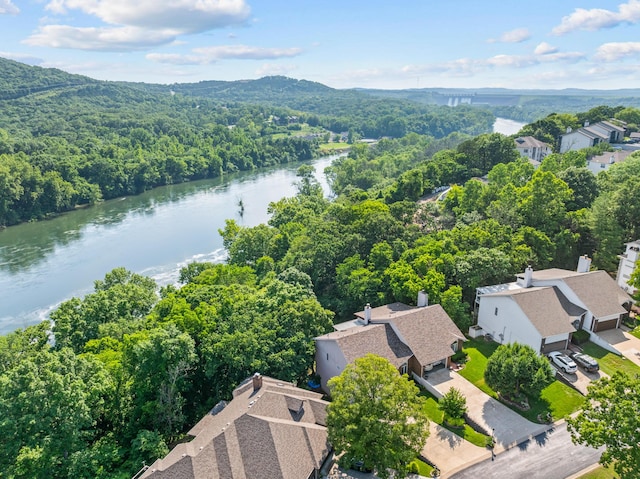 200 Eagle Pointe Dr, Branson, MO 65616 - aerial perspective of suburban area featuring a forest and a water and mountain view
