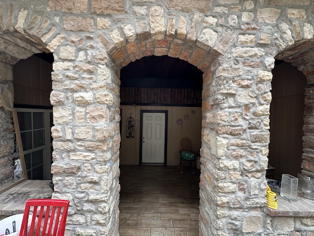 3200 Driftwood Rd, Merriam Woods, MO 65740 - doorway to property with stone siding