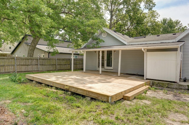 119 E Mill St, Republic, MO 65738 - deck with a fenced backyard