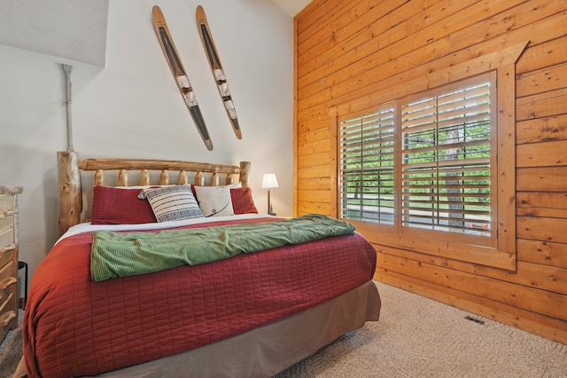 109 Grand Mountain Ave Unit 39-1, Branson, MO 65616 - bedroom with carpet flooring and wood walls