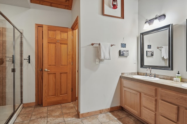 109 Grand Mountain Ave Unit 39-1, Branson, MO 65616 - full bath featuring a shower stall, vanity, and stone finish flooring