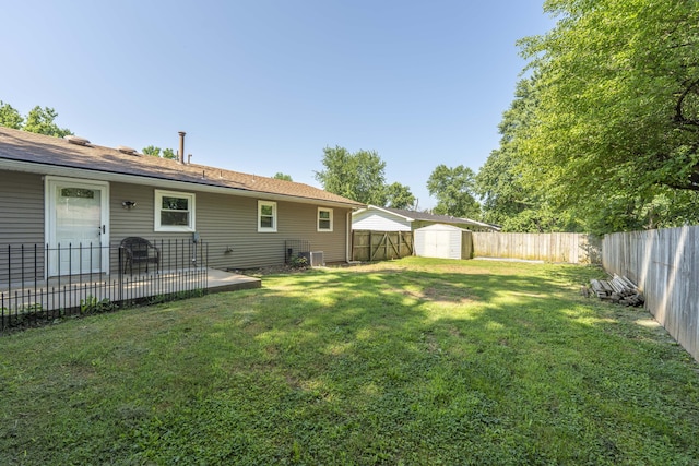 3153 W Washita St, Springfield, MO 65807 - fenced backyard with a shed and a patio area