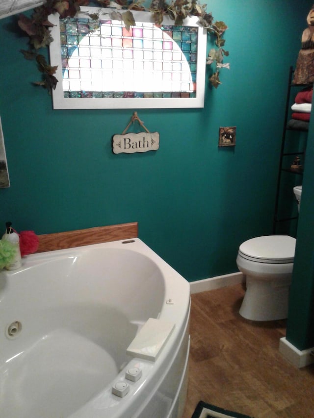 701 Spears Ave, Crane, MO 65633 - bathroom with a whirlpool tub and wood finished floors