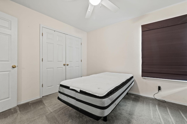 280 Quail Run Rd, Branson, MO 65616 - bedroom featuring carpet flooring, a closet, and ceiling fan