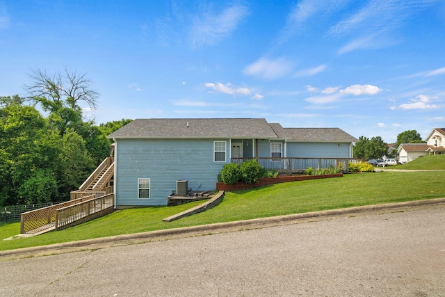 280 Quail Run Rd, Branson, MO 65616 - view of front of home with stairs and a wooden deck