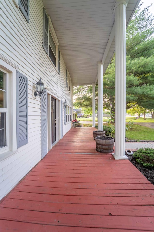 600 E Boone St, Ash Grove, MO 65604 - view of wooden porch
