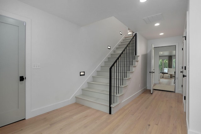 12451 State Highway 174, Billings, MO 65610 - stairway featuring wood finished floors and recessed lighting