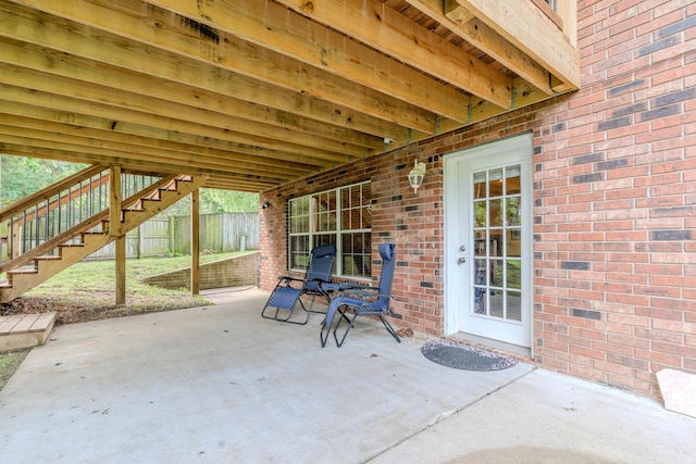 252 N Hightower Ave, Nixa, MO 65714 - view of patio featuring stairway