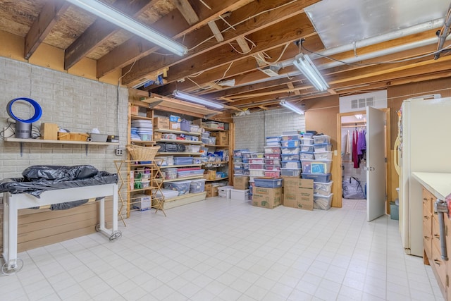 252 N Hightower Ave, Nixa, MO 65714 - unfinished below grade area with freestanding refrigerator