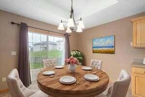 3364 S Barrington Ave, Springfield, MO 65807 - dining area featuring a chandelier