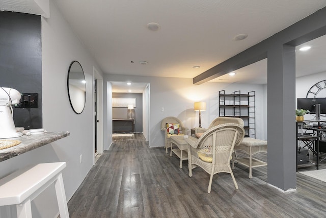 2225 N Plainview Ave, Springfield, MO 65803 - sitting room featuring wood finished floors and recessed lighting