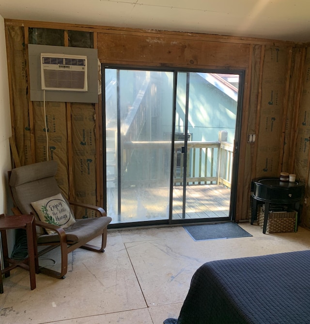 5341 N Forrest Hill Ln, Springfield, MO 65803 - bedroom featuring access to exterior and a wall unit AC
