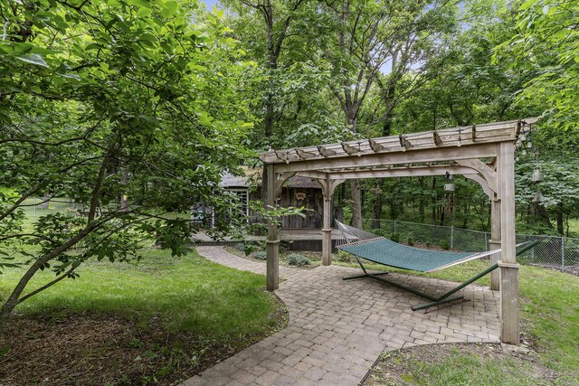 11996 N Farm Rd Unit 119, Brighton, MO 65617 - view of yard with a patio area and a pergola