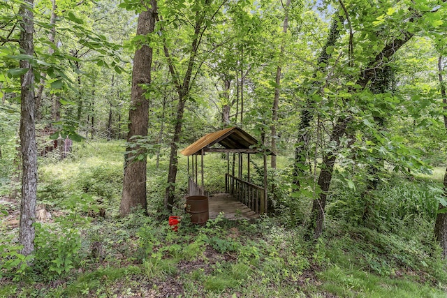 11996 N Farm Rd Unit 119, Brighton, MO 65617 - view of yard with a view of trees and a gazebo