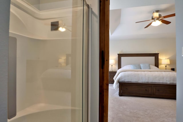 185 Tanner Rd, Branson, MO 65616 - bedroom with carpet flooring and ceiling fan